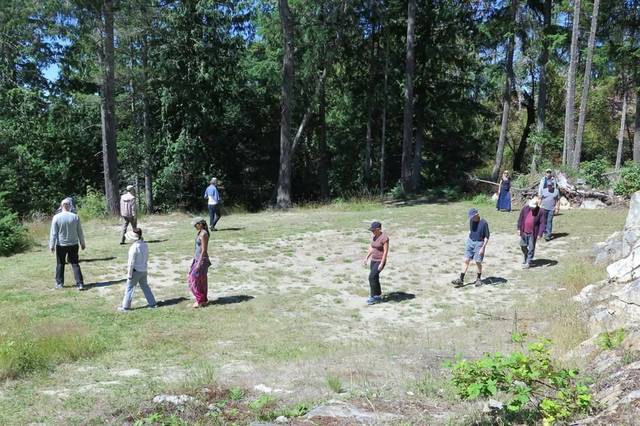 Outdoor walking meditation